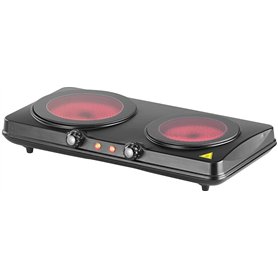Double plaque de cuisson vitrocéramique à infrarouge 2000 W