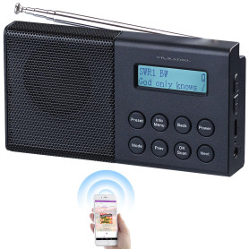 VR-Radio Radio-réveil : radio de poche numérique DAB+/FM avec Bluetooth 5