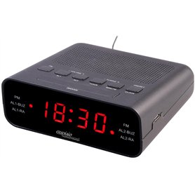 auvisio Radio-réveil : radio FM avec 2 alarmes et affichage LED