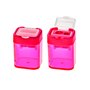 TSI 45628-3 Taille-crayon double carré avec fermeture - Couleur : rose