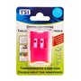 TSI 45628-3 Taille-crayon double carré avec fermeture - Couleur : rose