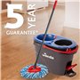 Vileda H2PrO système de Balai serpillère rotative, séparation Eau Propre et Sale, essorage sans Effort, Nettoyage en Microfibre,