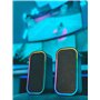 Speedlink Token Bluetooth - Enceinte PC pour Ordinateur, Haut Parleur Gamer, Jack 3,5 mm et Bluetooth, 6 Modes d'Éclairage RGB, 