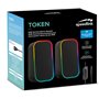 Speedlink Token Bluetooth - Enceinte PC pour Ordinateur, Haut Parleur Gamer, Jack 3,5 mm et Bluetooth, 6 Modes d'Éclairage RGB, 