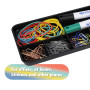 Westcott E-10582 00 Lot de 100 élastiques en caoutchouc colorés de différentes tailles dans un récipient en plastique pratique p