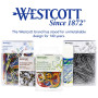 Westcott E-10582 00 Lot de 100 élastiques en caoutchouc colorés de différentes tailles dans un récipient en plastique pratique p