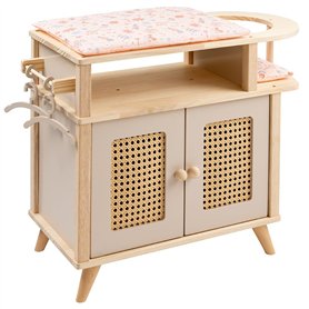 Howa Miniflowers 2760 Table à langer pour poupée en bois avec siège de poupée