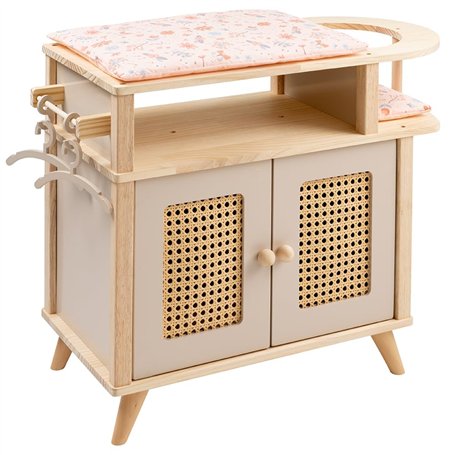 Howa Miniflowers 2760 Table à langer pour poupée en bois avec siège de poupée