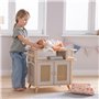Howa Miniflowers 2760 Table à langer pour poupée en bois avec siège de poupée, revêtement, 2 cintres