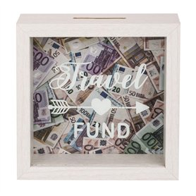 Out of the blue 144319 Tirelire en bois Travel Fund
