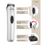 TONDEO Tondeuse cheveux ECO S PLUS SILVER | Tondeuse professionnelle avec station de charge et peigne de coupe pour 4 longueurs 