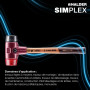 Halder Marteau non-destructif SIMPLEX, diam. 40mm, superplast.