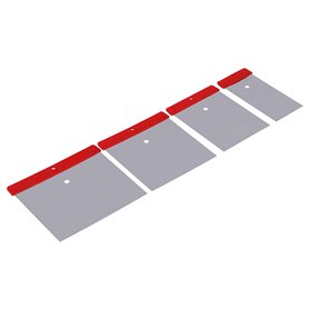 HELPMATE - Spatule de peintre en acier inoxydable - Jeu de 4 spatules de surface pour un travail précis - Spatule de carrosserie
