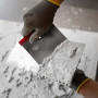 HELPMATE - Spatule de peintre en acier inoxydable - Jeu de 4 spatules de surface pour un travail précis - Spatule de carrosserie