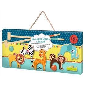 moses. 38147 Jeu de Mini Golf en Bois pour Enfants à partir de 4 Ans avec 5 buts