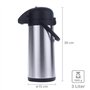 THERMOS ISOTHERME INOX DOUBLE PAROI A POMPE 3 LITRES