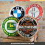 Nostalgic-Art Plaque rétro, Ø 35 cm, Harley-Davidson – Genuine Motor Oil – Idée cadeau pour motards, Official License Product (O