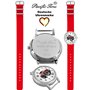 Pacific Time Montre-bracelet pour enfant garçon tracteur rouge tracteur montre enfant voiture voiture bracelet textile aiguilles