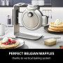 CASO WaffleUp - gaufrier vertical pour des gaufres belges parfaites, 5 niveaux de brunissage au choix, double revêtement antiadh