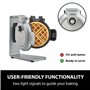 CASO WaffleUp - gaufrier vertical pour des gaufres belges parfaites, 5 niveaux de brunissage au choix, double revêtement antiadh