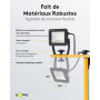 goobay 57845 Projecteur extérieur Double LED sur Pied télescopique, Métal, 40 W, Jaune