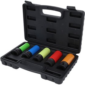 KS Tools 515.0870 Jeu de 5 douilles en aluminium 1/2" (15-17-19-21-22 mm)