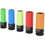 KS Tools 515.0870 Jeu de 5 douilles en aluminium 1/2" (15-17-19-21-22 mm), code couleur selon la largeur de clé