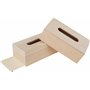 VBS Lot de 2 boîtes de mouchoirs en bois brut 25