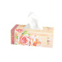 VBS Lot de 2 boîtes de mouchoirs en bois brut 25,5x13x9cm Boîte de mouchoirs en papier Distributeur de mouchoirs
