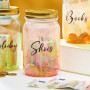 VBS Tirelire verre d'épargne, 3 pièces, boîtes à argent transparentes pour l'épargne, décoration DIY