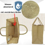 Domelo Panier de courses. Sac de shopping en jute. Grand sac de courses, sac de plage imperméable. Sac en jute comme sac de bain