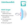 MAM Perfect Lot de 2 tétines pour un développement sain des dents et de la mâchoire, en matériaux durables et bio-renouvelables,