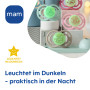 MAM Perfect Night Lot de 2 tétines, phosphorescentes dans le noir, respectueuses des dents, en matériaux durables et biologiques