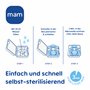 MAM Comfort Lot de 2 tétines, particulièrement petites et légères, pour bébés prématurés et nouveau-nés, en 100% silicone, avec 