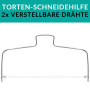 Praknu Set de 4 Ustensiles de Décoration pour Gâteaux - Plateau Tournant, Spatule, Pelle a Gateau et Fil pour Genoise