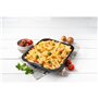 Zenker 7210 Plat à four rectangle, petit plat à four, plat à gratin, Acier, Noir, 28 x 23 x 4 cm