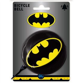 LOGOSHIRT - DC Comics - Batman Logo - Sonnette vélo - Vintage - Grand - Noir - Design Original sous Licence