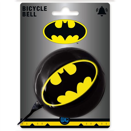 LOGOSHIRT - DC Comics - Batman Logo - Sonnette vélo - Vintage - Grand - Noir - Design Original sous Licence