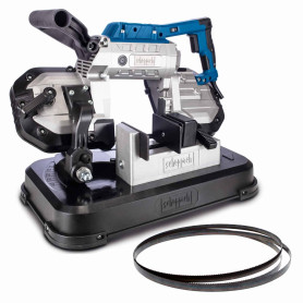 Scheppach MBS1200 Scie à ruban à métaux | 2 rubans supp. | 1100W | Hauteur de coupe jusqu'à 127mm & coupe de tubes jusqu'à Ø80mm