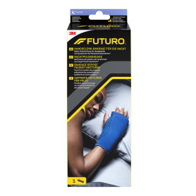 FUTURO Bandage Repose Poignet Nocturne - Fournit un Soutien aux Poignets présentant des Symptômes du Syndrome du Canal Carpien -