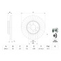 Bosch BD510 Disques de frein - certification ECE-R90 - 1 jeu de 2 disques