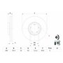 Bosch BD2526 Disques de frein - certification ECE-R90-1 disque unitaire