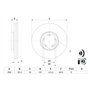 Bosch BD2526 Disques de frein - certification ECE-R90-1 disque unitaire