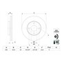 Bosch BD2815 Disques de frein - certification ECE-R90-1 jeu de 2 disques