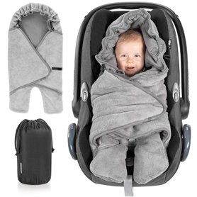 ZAMBOO Couverture Enveloppante Bébé Siège Auto avec Pieds - Nid d'ange Bebe Léger pour Cosy (par ex. Bébé Confort