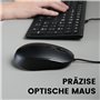 Perixx PERIDUO-117P Ensemble Clavier et Souris PS2 Filaire Standard - Disposition Allemande QWERTZ - Ensemble de Souris Optique 