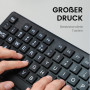 Perixx PERIDUO-117P Ensemble Clavier et Souris PS2 Filaire Standard - Disposition Allemande QWERTZ - Ensemble de Souris Optique 