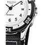 Regent montre avec bracelet fashion analogique Textile en tissu pour enfant – Bracelet Noir à Quartz urf318