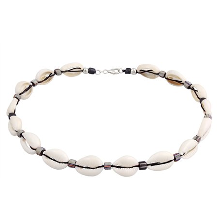 Kuzzoi Collier de surfeur Bouddha avec coquillage Kauri (10-12 mm)