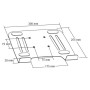 Support Mural pour Ordinateur Portable, Bras Extensible pneumatique réglable en Hauteur, Plateau articulé pour Ordinateur Portab